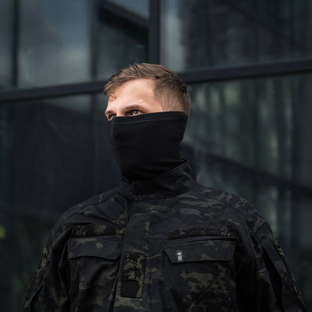 M-Tac шарф-труба длинный микрофлис рип-стоп Black