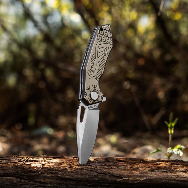 M-Tac нож складной Type 12 Scandinavian Stonewash Black/Sand