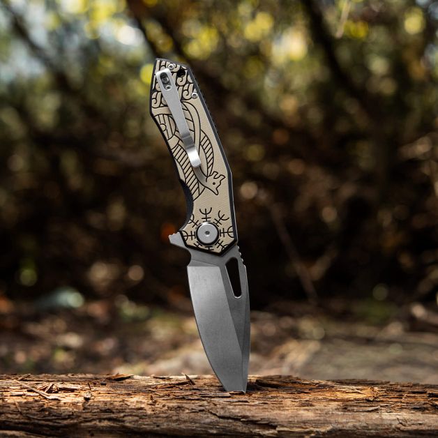 M-Tac нож складной Type 12 Scandinavian Stonewash Black/Sand