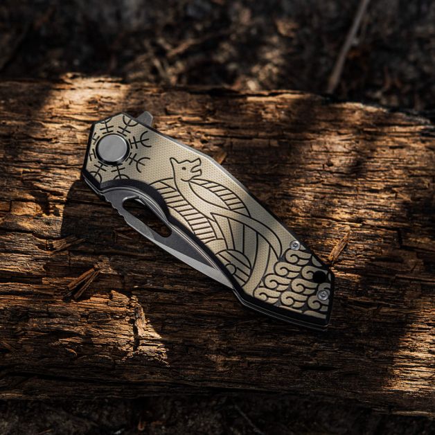 M-Tac нож складной Type 12 Scandinavian Stonewash Black/Sand