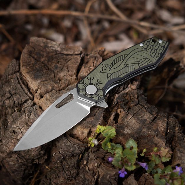 M-Tac нож складной Type 12 Scandinavian Stonewash Black/Olive