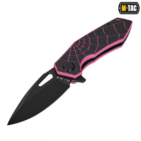 M-Tac нож складной Type 12 Spider Web Black/Pink