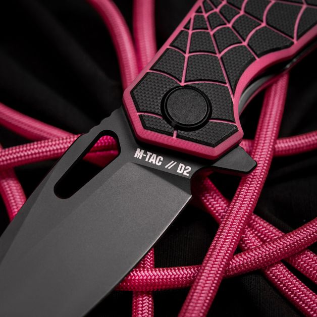 M-Tac нож складной Type 12 Spider Web Black/Pink