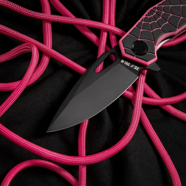 M-Tac нож складной Type 12 Spider Web Black/Pink