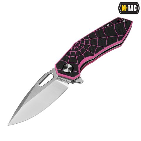 M-Tac нож складной Type 12 Spider Web Black/Pink/Steel