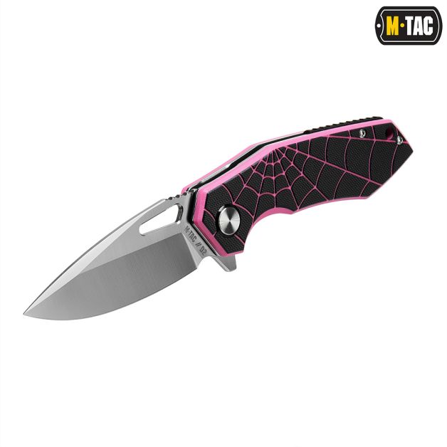 M-Tac нож складной Type 12 Spider Web Black/Pink/Steel