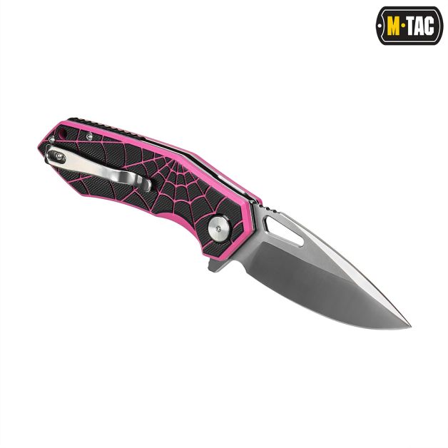 M-Tac нож складной Type 12 Spider Web Black/Pink/Steel