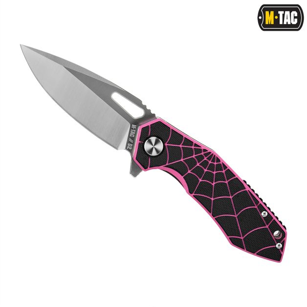 M-Tac нож складной Type 12 Spider Web Black/Pink/Steel