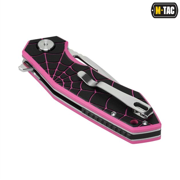 M-Tac нож складной Type 12 Spider Web Black/Pink/Steel