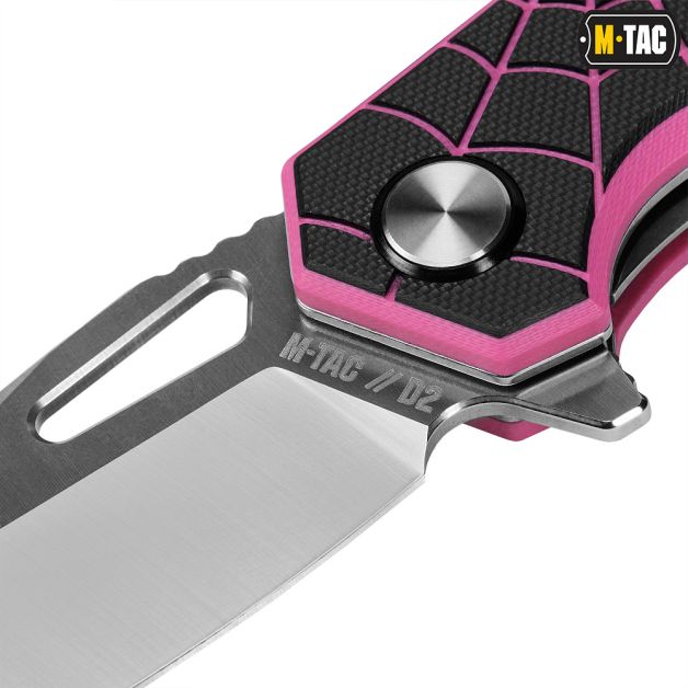 M-Tac нож складной Type 12 Spider Web Black/Pink/Steel