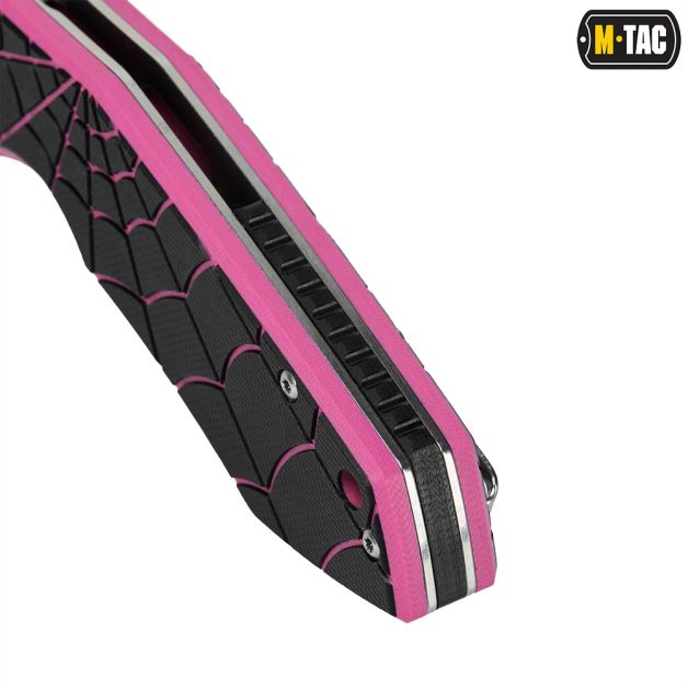 M-Tac нож складной Type 12 Spider Web Black/Pink/Steel