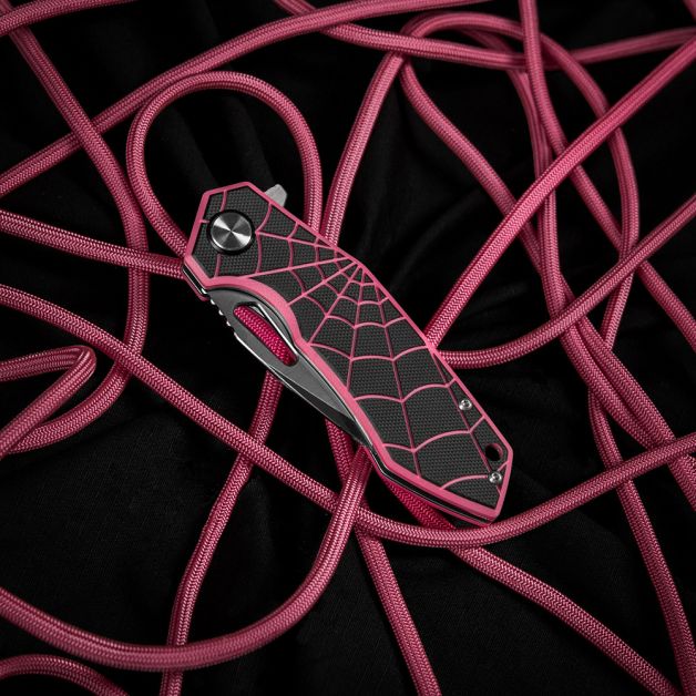 M-Tac нож складной Type 12 Spider Web Black/Pink/Steel