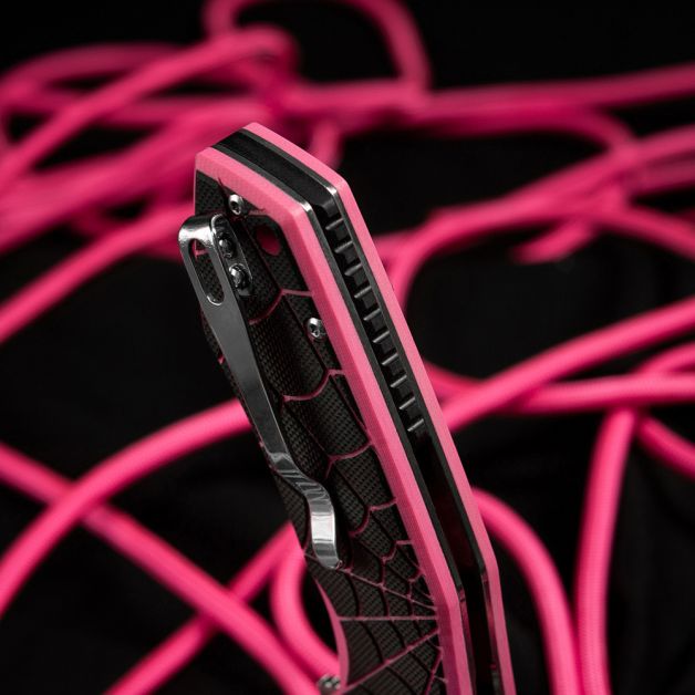 M-Tac нож складной Type 12 Spider Web Black/Pink/Steel