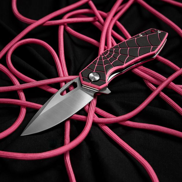 M-Tac нож складной Type 12 Spider Web Black/Pink/Steel
