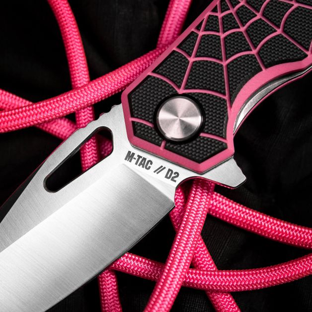 M-Tac нож складной Type 12 Spider Web Black/Pink/Steel