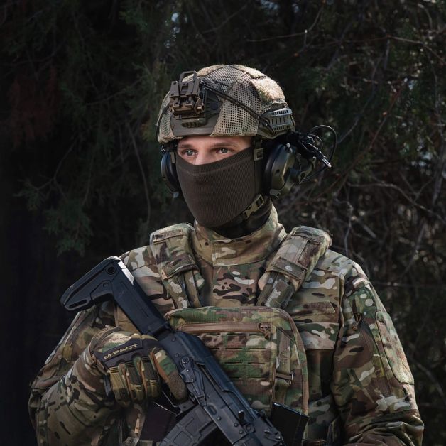 M-Tac шарф-труба анатомический микрофлис рип-стоп Dark Olive