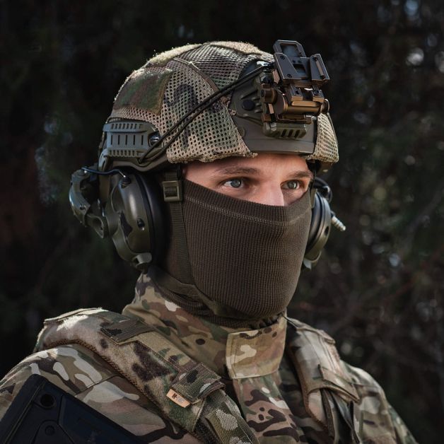 M-Tac шарф-труба анатомический микрофлис рип-стоп Dark Olive