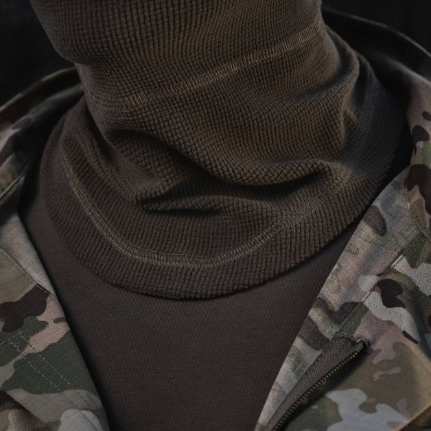 M-Tac шарф-труба анатомический микрофлис рип-стоп Dark Olive