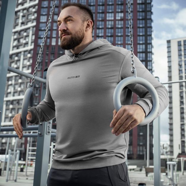 M-Tac кофта Hoodie Born by Revolution Light Grey
