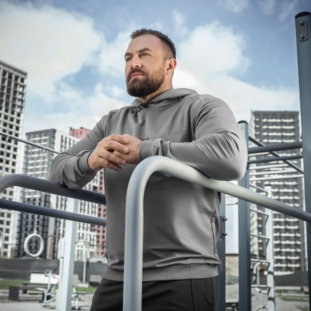 M-Tac кофта Hoodie Born by Revolution Light Grey