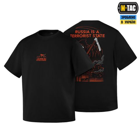 M-Tac футболка russia is a terrorist state Cotton Hard Black