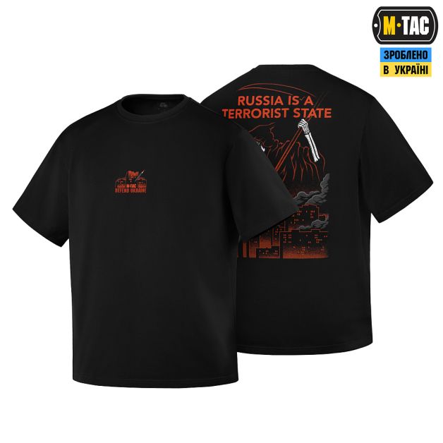 M-Tac футболка russia is a terrorist state Cotton Hard Black