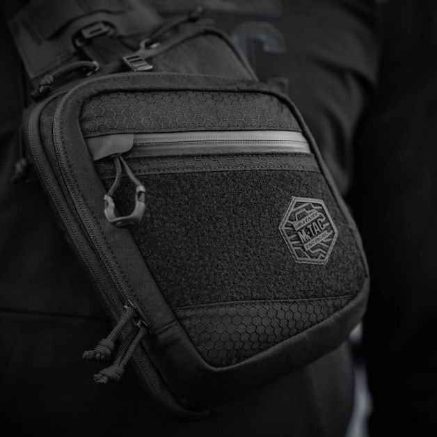 M-Tac сумка Sling Pistol Bag Hex с липучкой Black