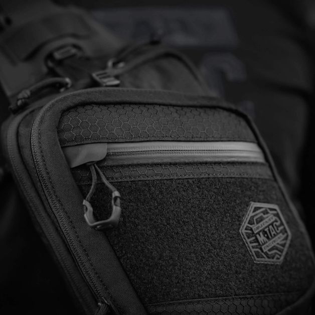 M-Tac сумка Sling Pistol Bag Hex с липучкой Black