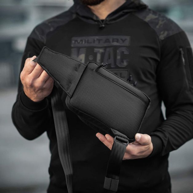 M-Tac сумка Sling Pistol Bag Hex с липучкой Black