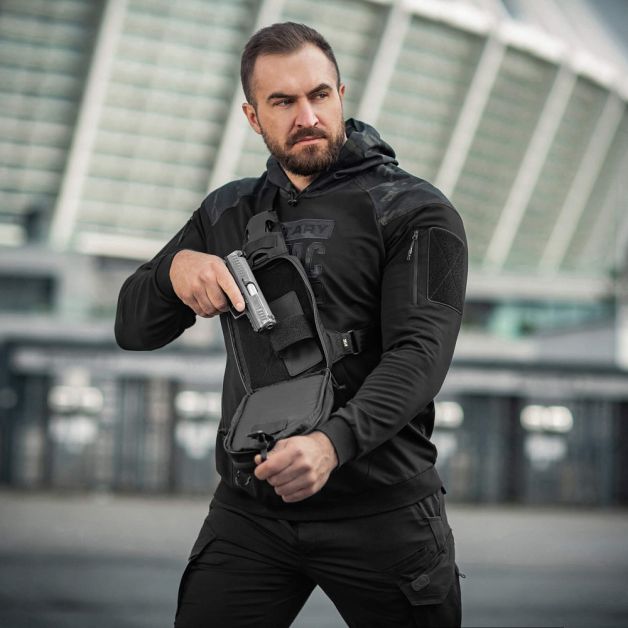 M-Tac сумка Sling Pistol Bag Hex с липучкой Black