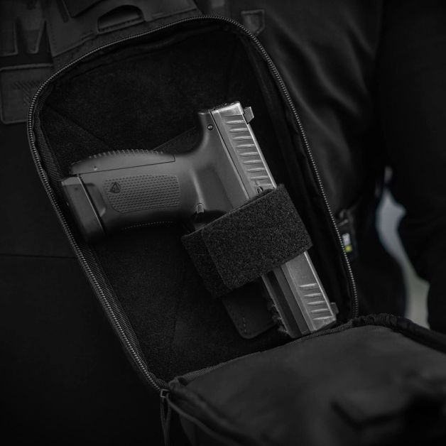 M-Tac сумка Sling Pistol Bag Hex с липучкой Black