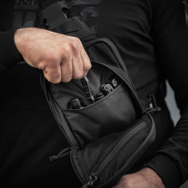 M-Tac сумка Sling Pistol Bag Hex с липучкой Black