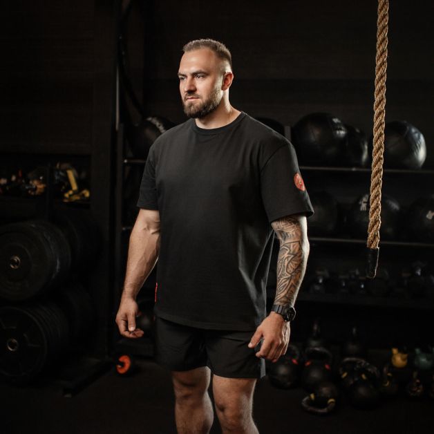 M-Tac футболка Train Hard Oversized Cotton Hard Black