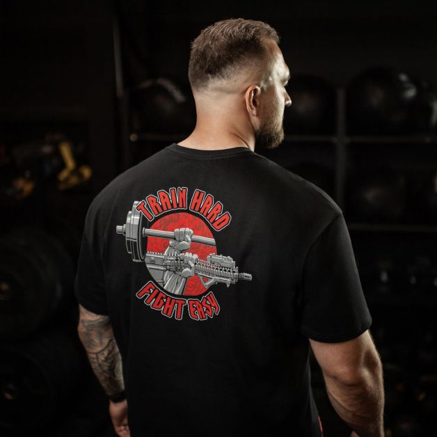 M-Tac футболка Train Hard Oversized Cotton Hard Black