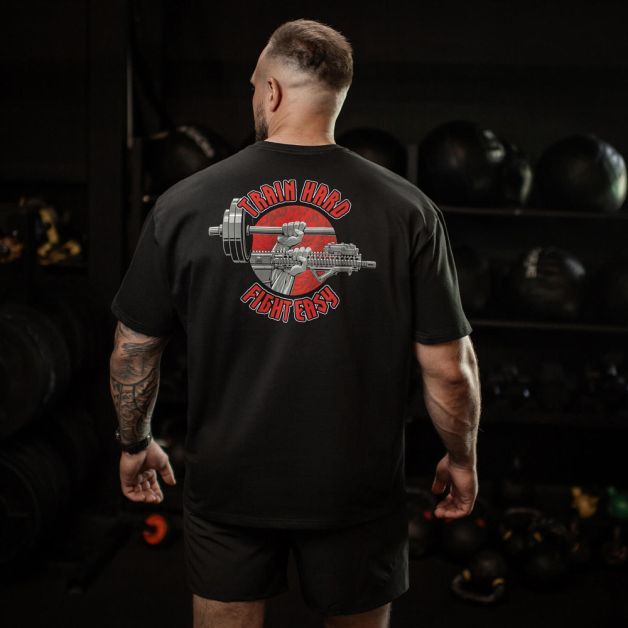 M-Tac футболка Train Hard Oversized Cotton Hard Black