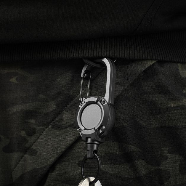 M-Tac карабін зі шнуром для ключів Black