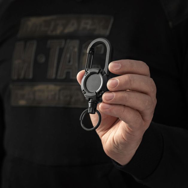 M-Tac карабін зі шнуром для ключів Black