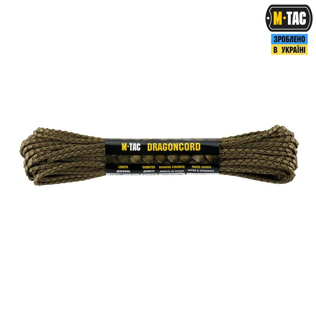 M-Tac паракорд Dragon Cord 15m Coyote/OD Green
