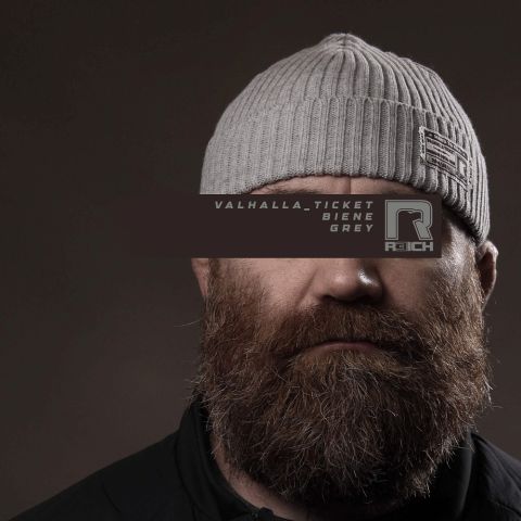 R3ICH шапка бини "Valhalla ticket" grey