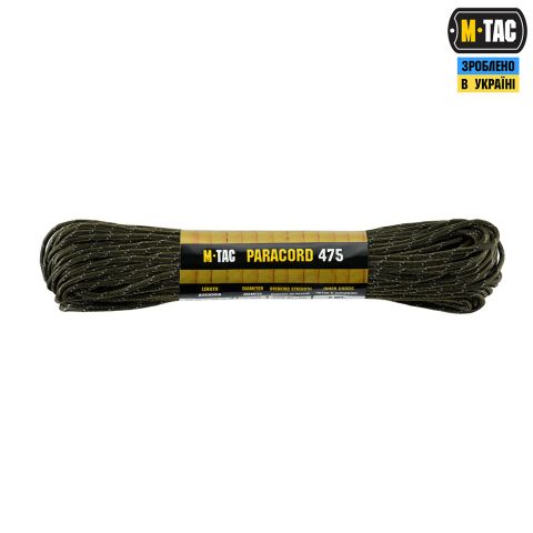 M-Tac паракорд 475 30m OD Green Reflective