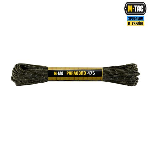 M-Tac паракорд 475 15m OD Green Reflective