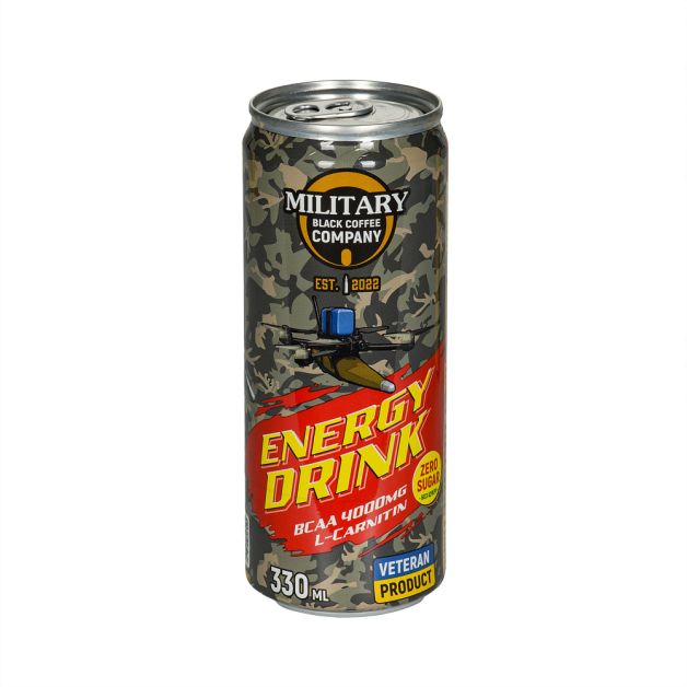 Military Black Coffee Company energy drink Вишня без сахара