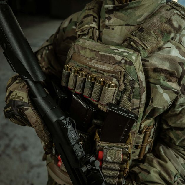 M-Tac подсумок для патронов 12 калибра горизонтальный Laser Cut Multicam