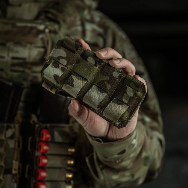 M-Tac подсумок для патронов 12 калибра горизонтальный Laser Cut Multicam