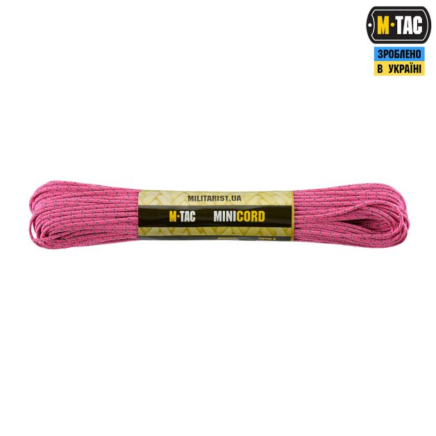 M-Tac паракорд Minicord 30m Reflective Neon Pink