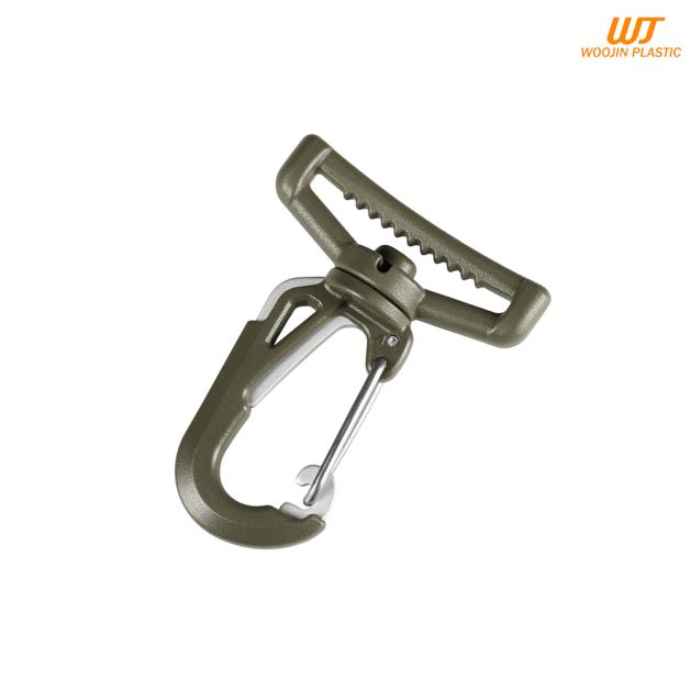 Woojin Plastic карабин Ultra Metal Hook 38mm Olive