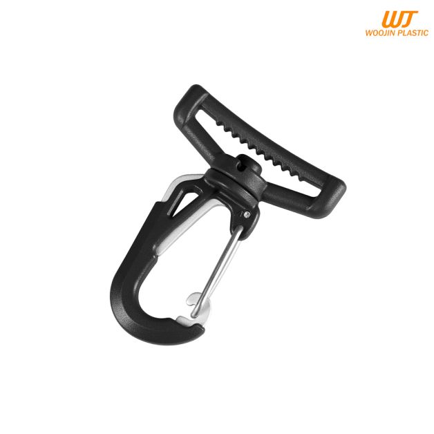 Woojin Plastic карабин Ultra Metal Hook 38mm Black