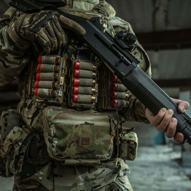 M-Tac патронташ на липучке для патронов 12 калибра Multicam