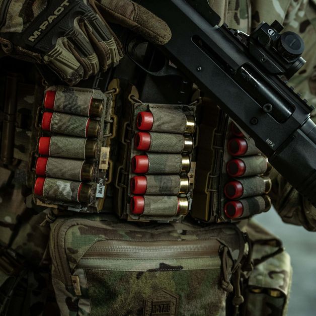 M-Tac патронташ на липучке для патронов 12 калибра Multicam