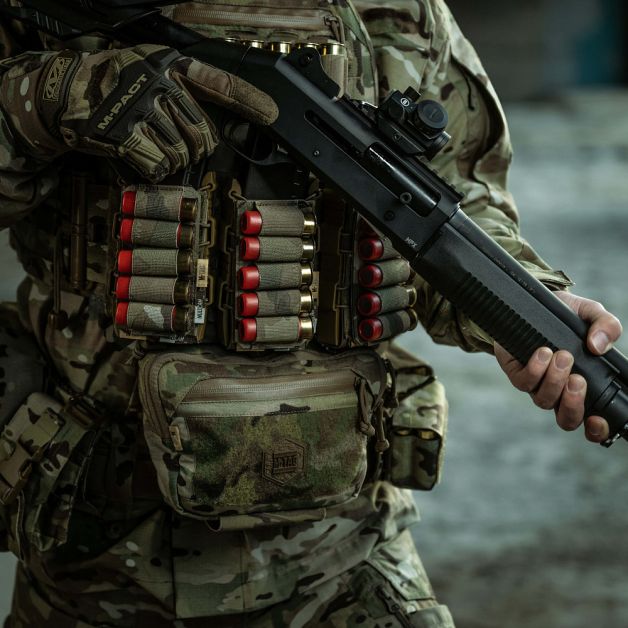 M-Tac патронташ на липучке для патронов 12 калибра Multicam
